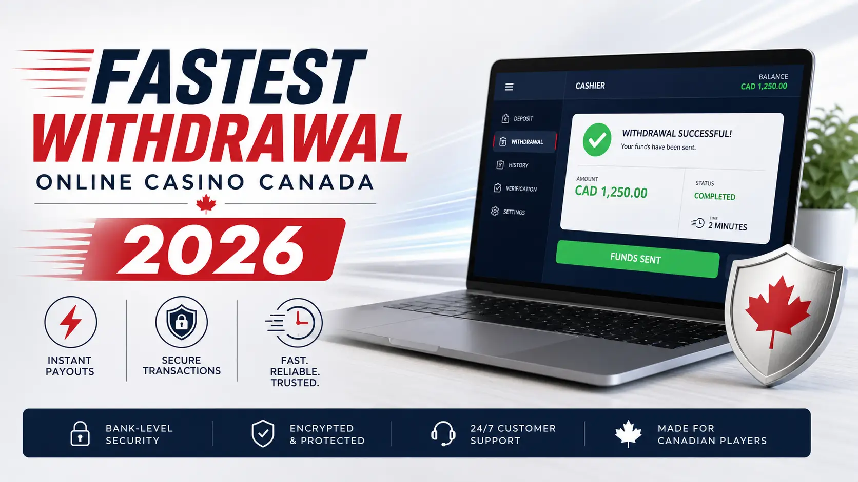 Fastest withdrawal online casino Canada